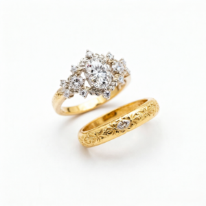 Nature-inspired diamond ring