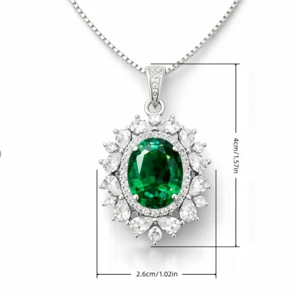 Image_1 Green Gemstone Pendant Necklace