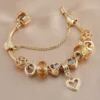 Image_1 Gold Heart Beads Bracelet DIY