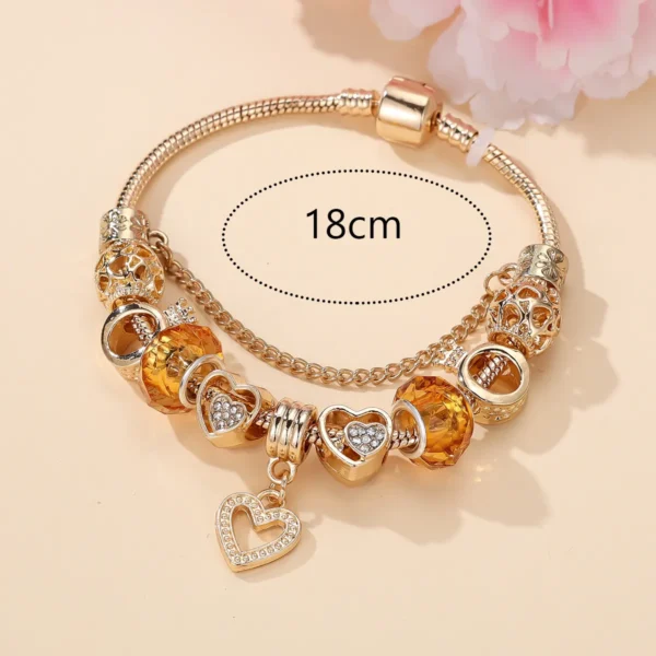 Image_2 Gold Heart Beads Bracelet DIY
