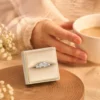 Mountain-shaped couple ring