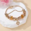 Image_3 Gold Heart Beads Bracelet DIY