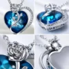 Rose diamond-set necklace