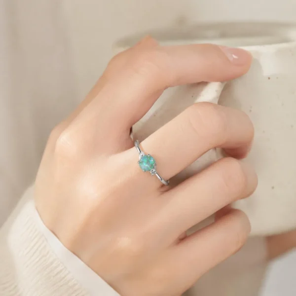 Image_3 Green opal and rhinestone inlay ring