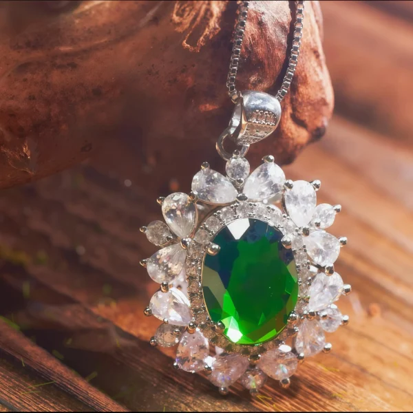 Image_4 Green Gemstone Pendant Necklace