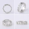 Silver cuban chain ring