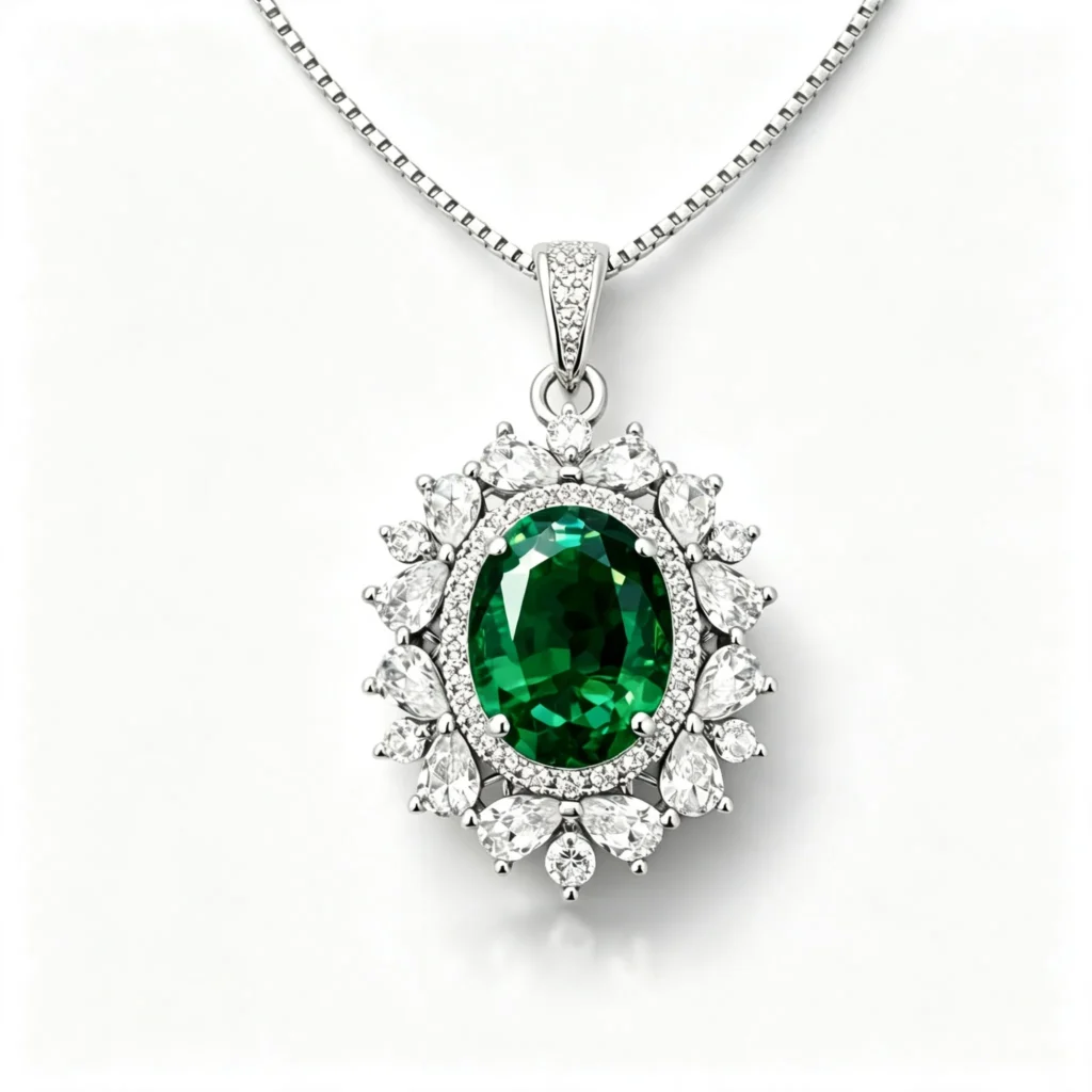 Green Gemstone Pendant Necklace