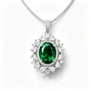 Green Gemstone Pendant Necklace