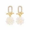 Image_1 Vintage floral ball drop earrings