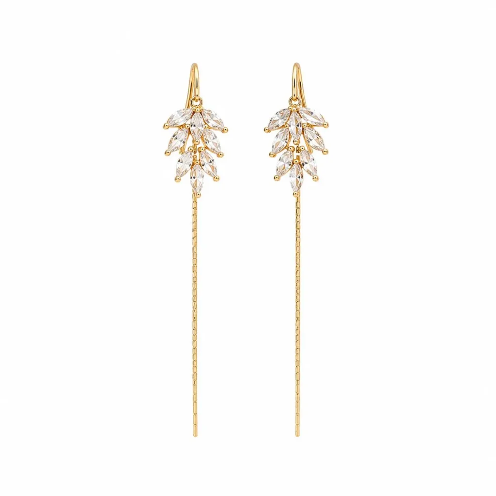 Gold tassel earrings