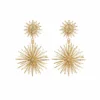 Image_1 Gold sunflower earrings