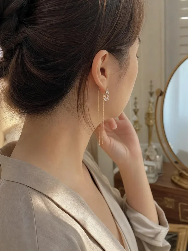 Gold tassel earrings