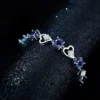 Image_3 Sparkling Blue Heart Link Bracelet