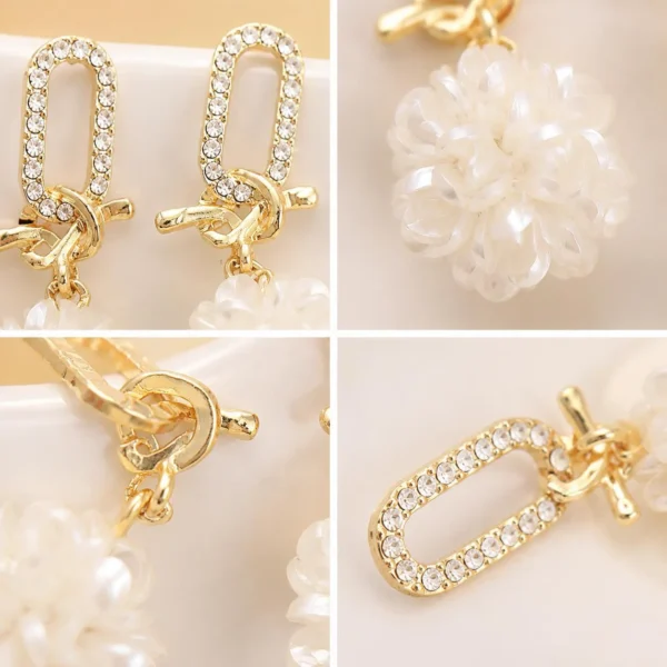 Image_3 Vintage floral ball drop earrings