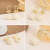 Image_4 Vintage floral ball drop earrings