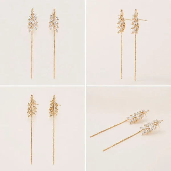 Gold tassel earrings