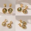 Image_4 Gold geometric square earrings