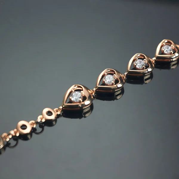 Image_5 Rose Gold Heart CZ Bracelet