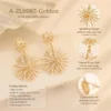 Image_5 Gold sunflower earrings