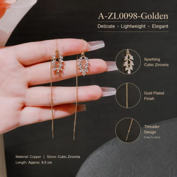 Gold tassel earrings