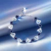 Image_7 Sparkling Blue Heart Link Bracelet